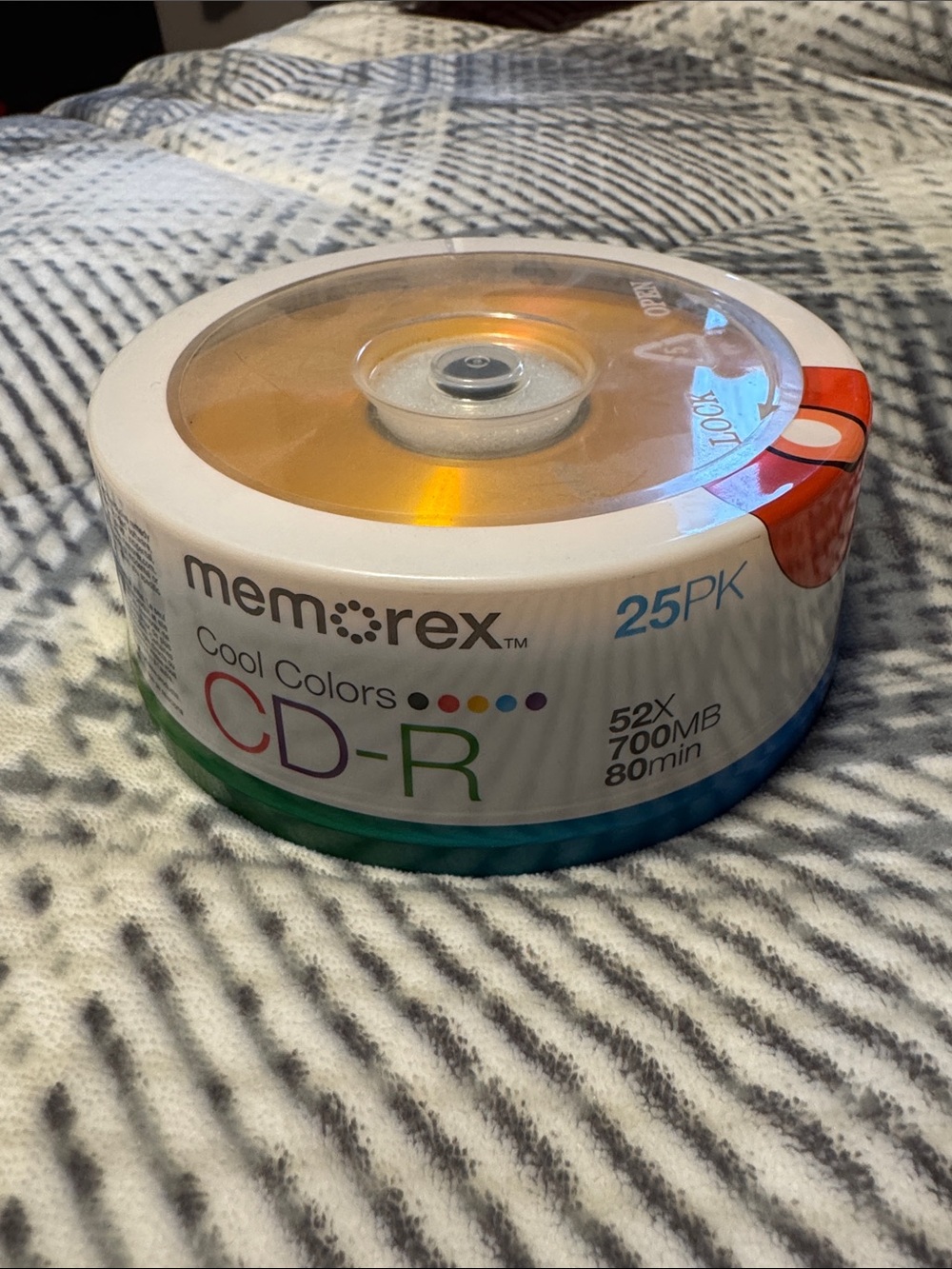 Memorex Cool Colors CD-R 25 Pack - Multicolor